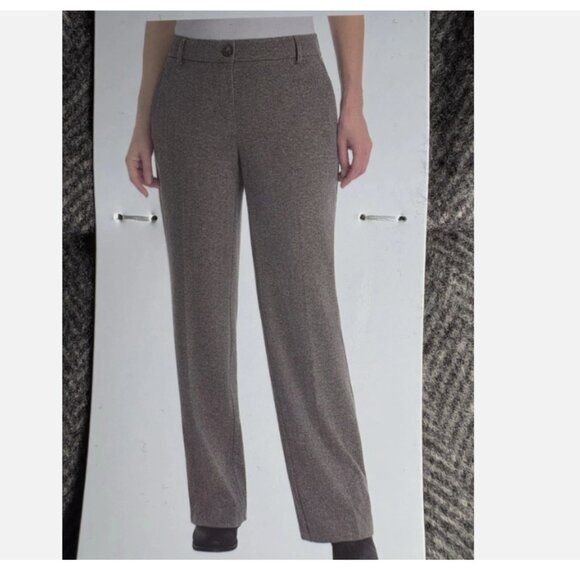 Hilary Radley Pants - Hilary Radley Women's Front Slash Pockets Stretch Brushed Pants Brown